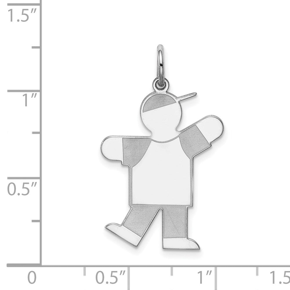 Sterling Silver Rhodium-plated Charm