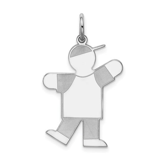 Sterling Silver Rhodium-plated Charm