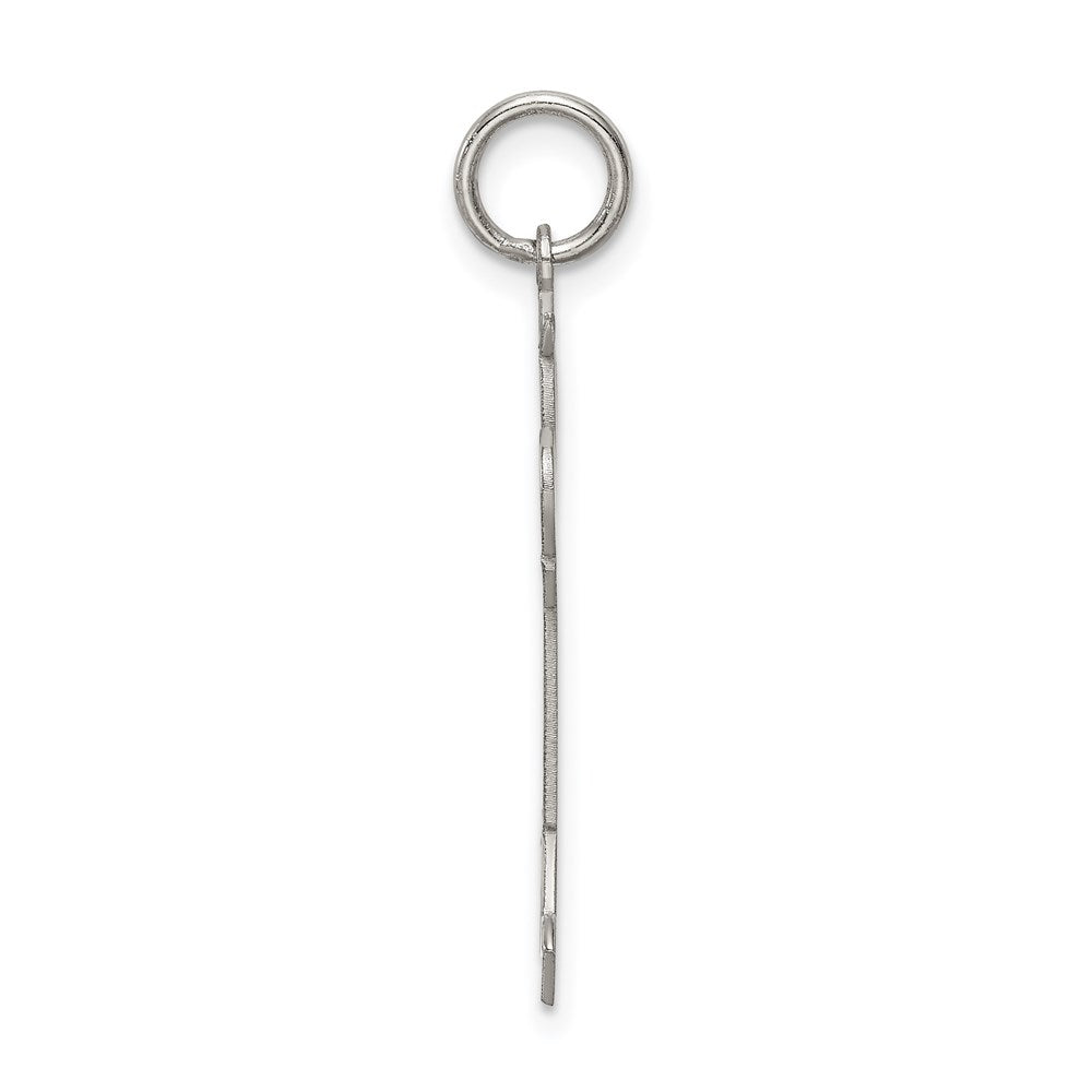 Sterling Silver Rhodium-plated Charm