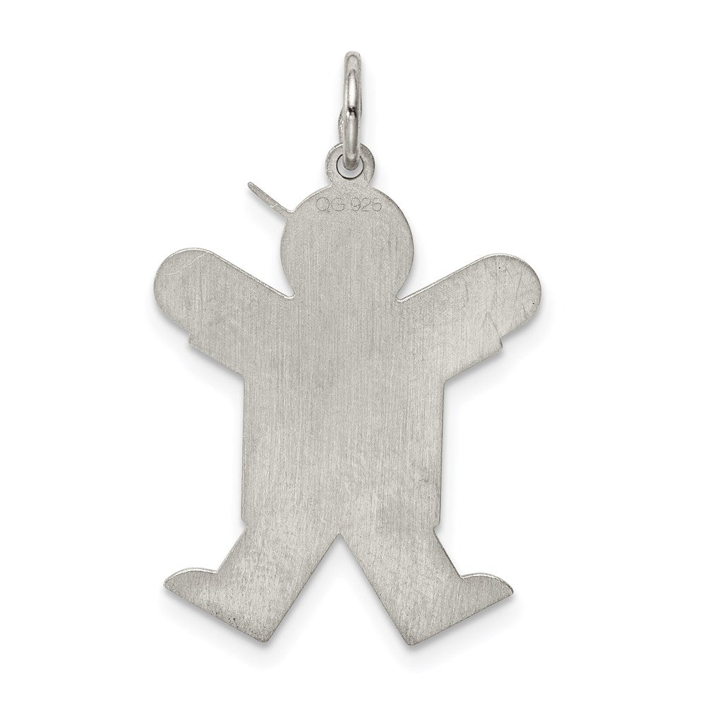 Sterling Silver Rhodium-plated Charm