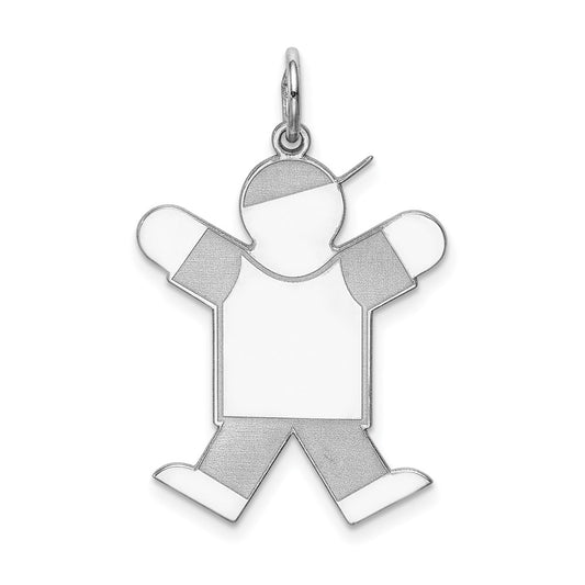 Sterling Silver Rhodium-plated Charm