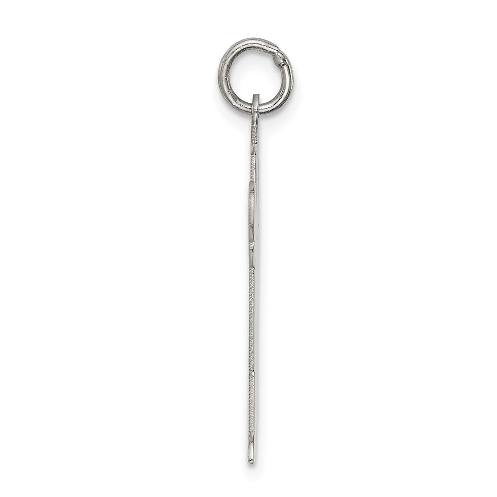 Sterling Silver Rhodium-plated Charm