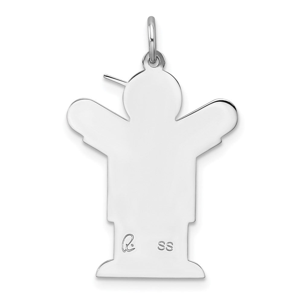 Sterling Silver Rhodium-plated Charm