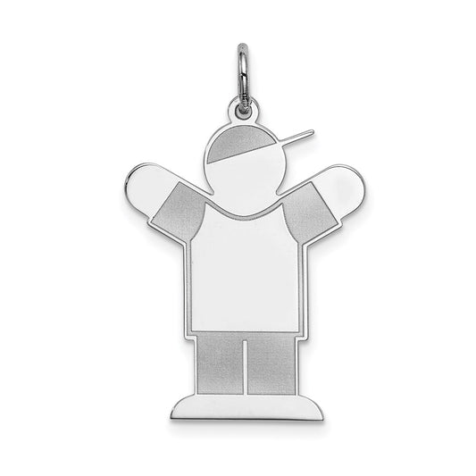 Sterling Silver Rhodium-plated Charm