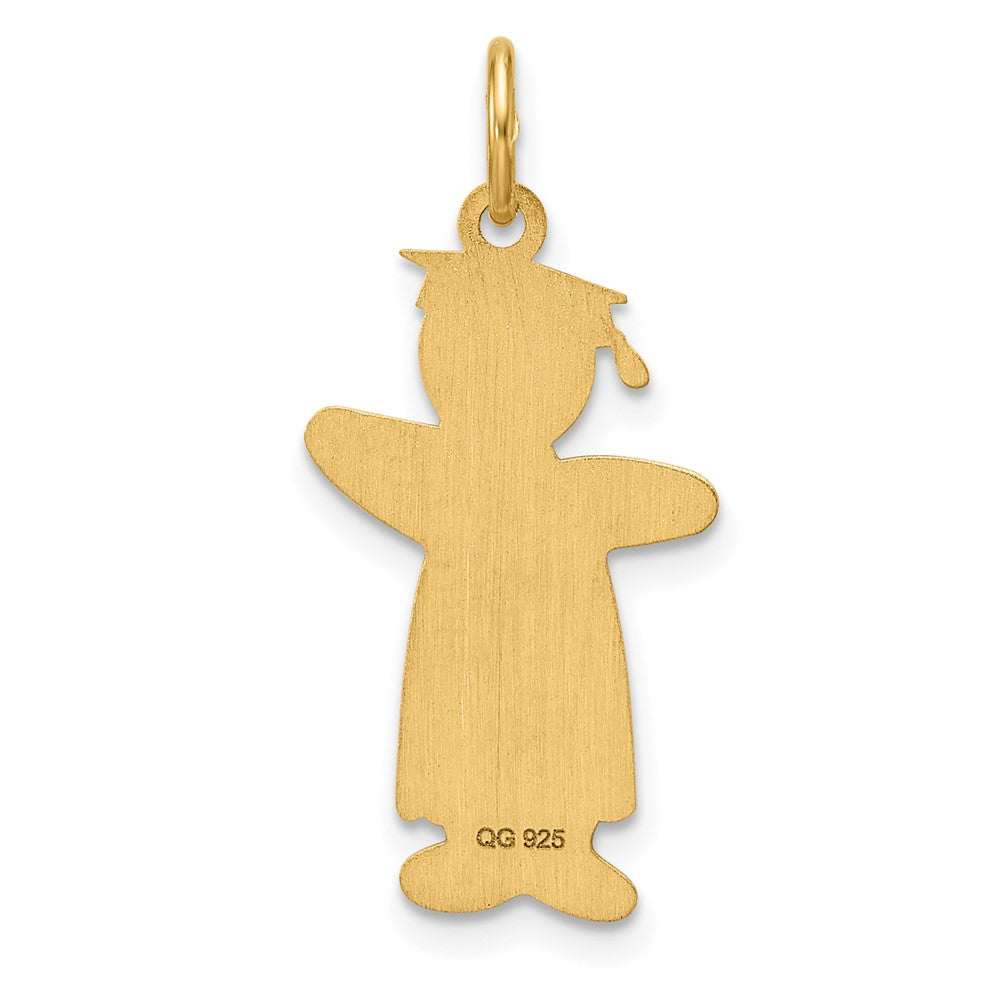Sterling Silver Gold-plated Class of 2023 Boy Cuddle Charm