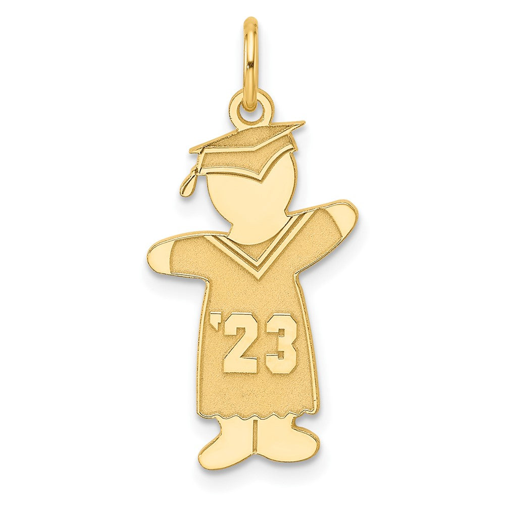 Sterling Silver Gold-plated Class of 2023 Boy Cuddle Charm