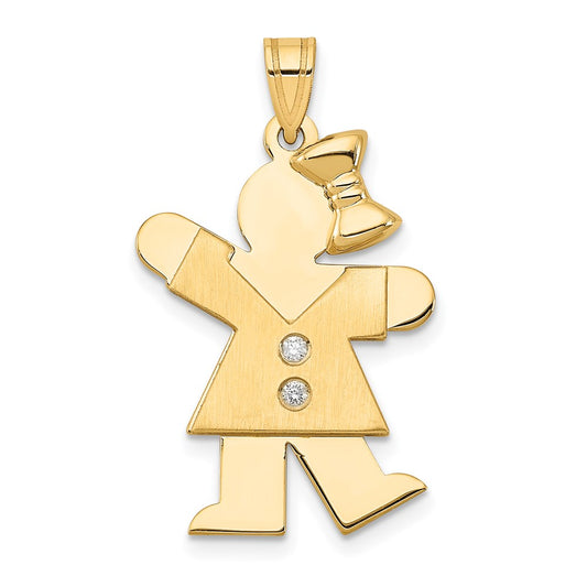 14k AA Diamond Pendant