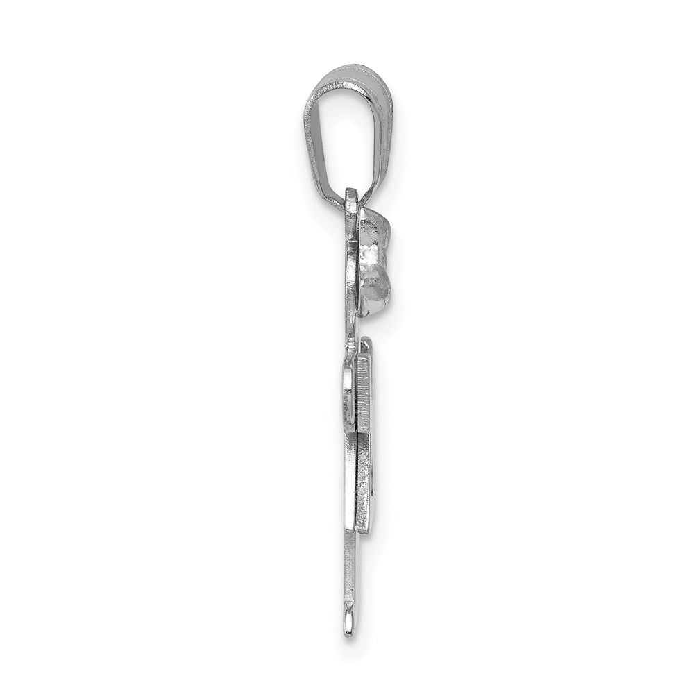 14k White Gold AA Diamond Pendant
