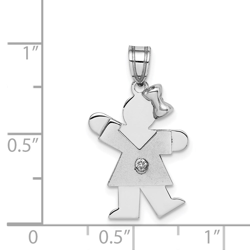 14k White Gold AA Diamond Pendant