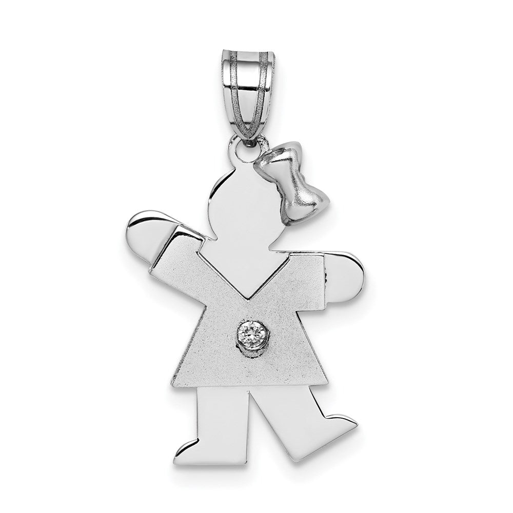 14k White Gold AA Diamond Pendant