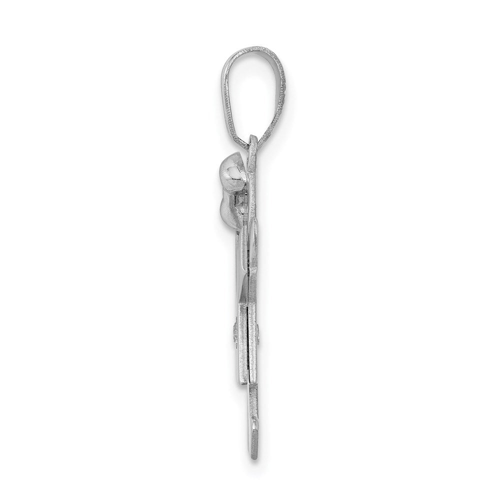 14k White Gold VS Diamond Kid Pendant