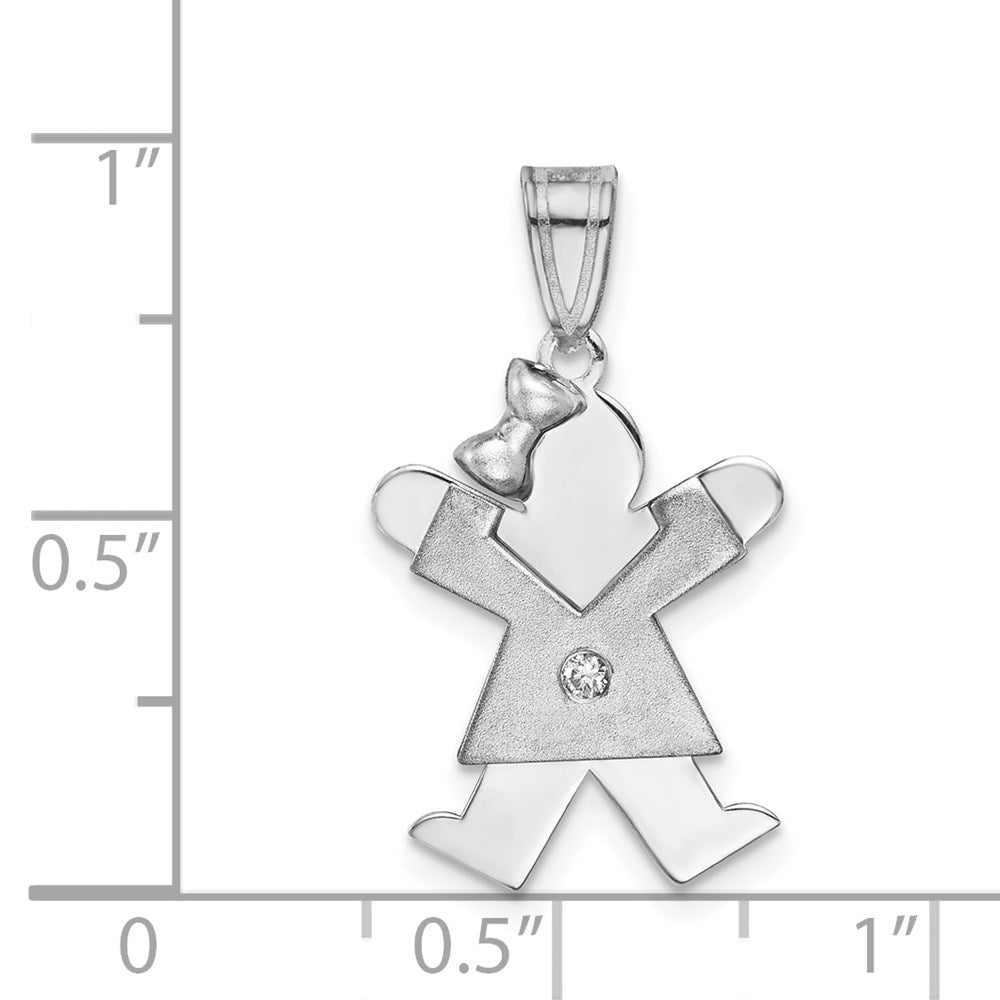 14k White Gold AAA Diamond Pendant