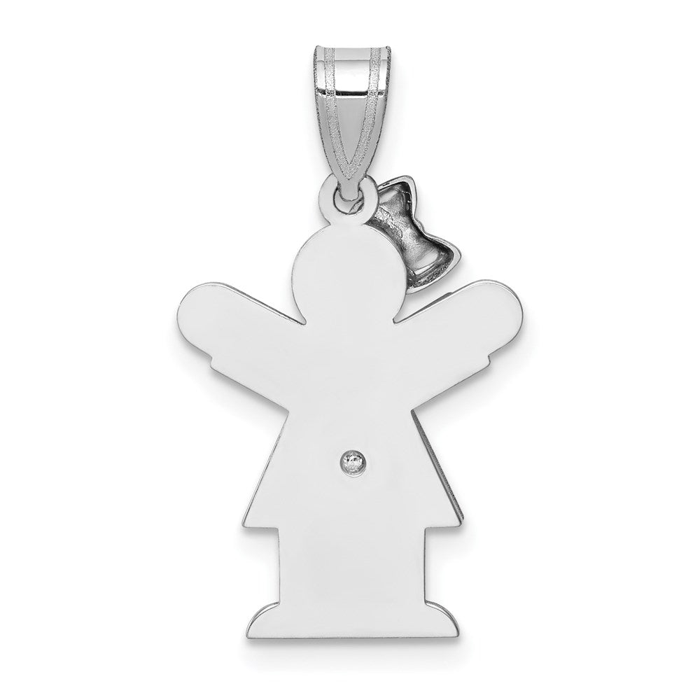 14k White Gold AA Diamond Pendant