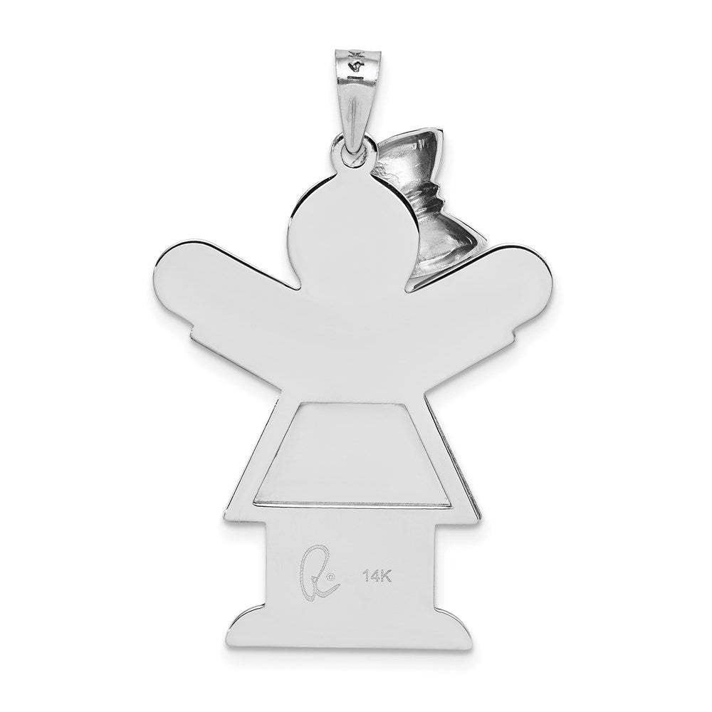 14k White Gold AA Diamond Pendant