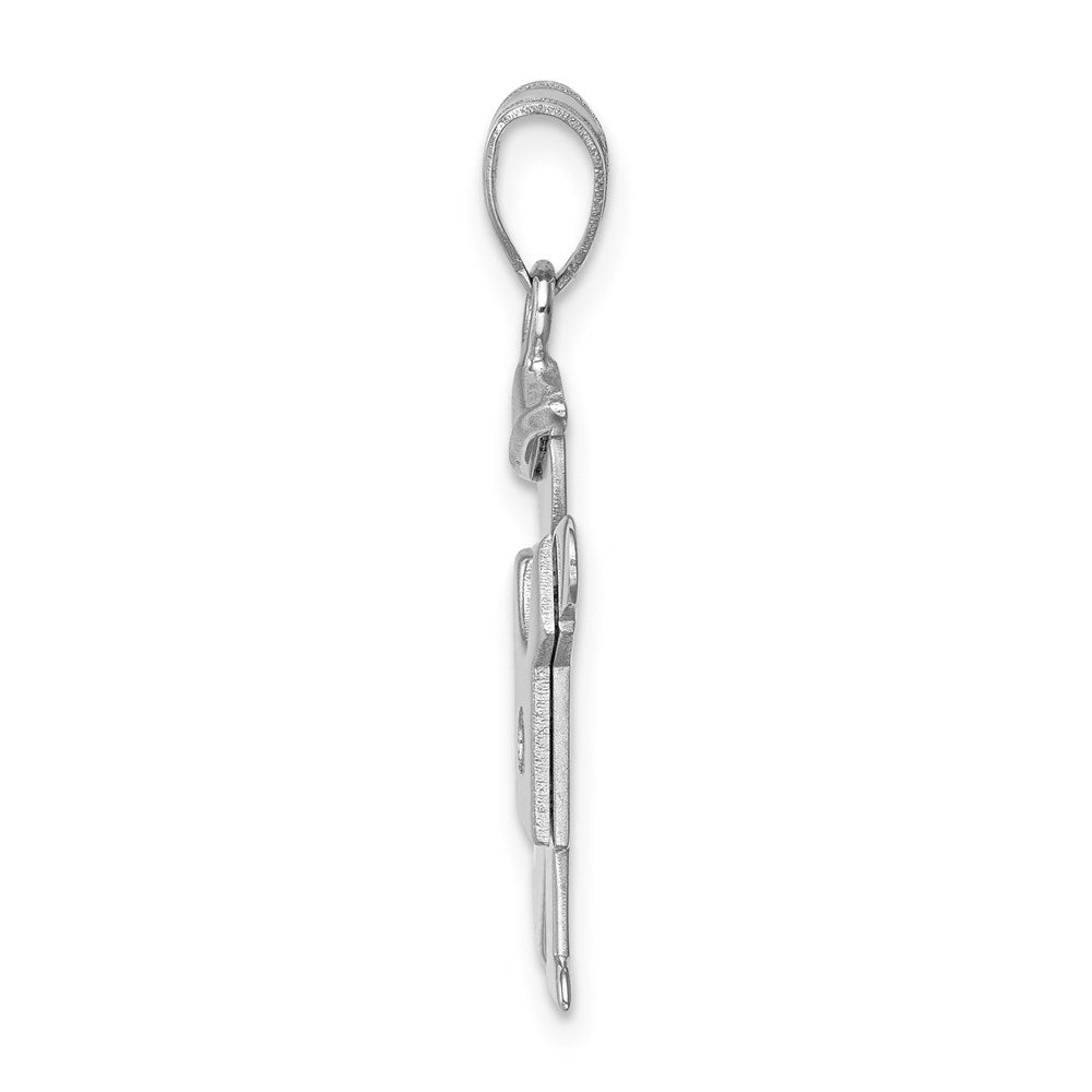 14k White Gold AAA Diamond Pendant