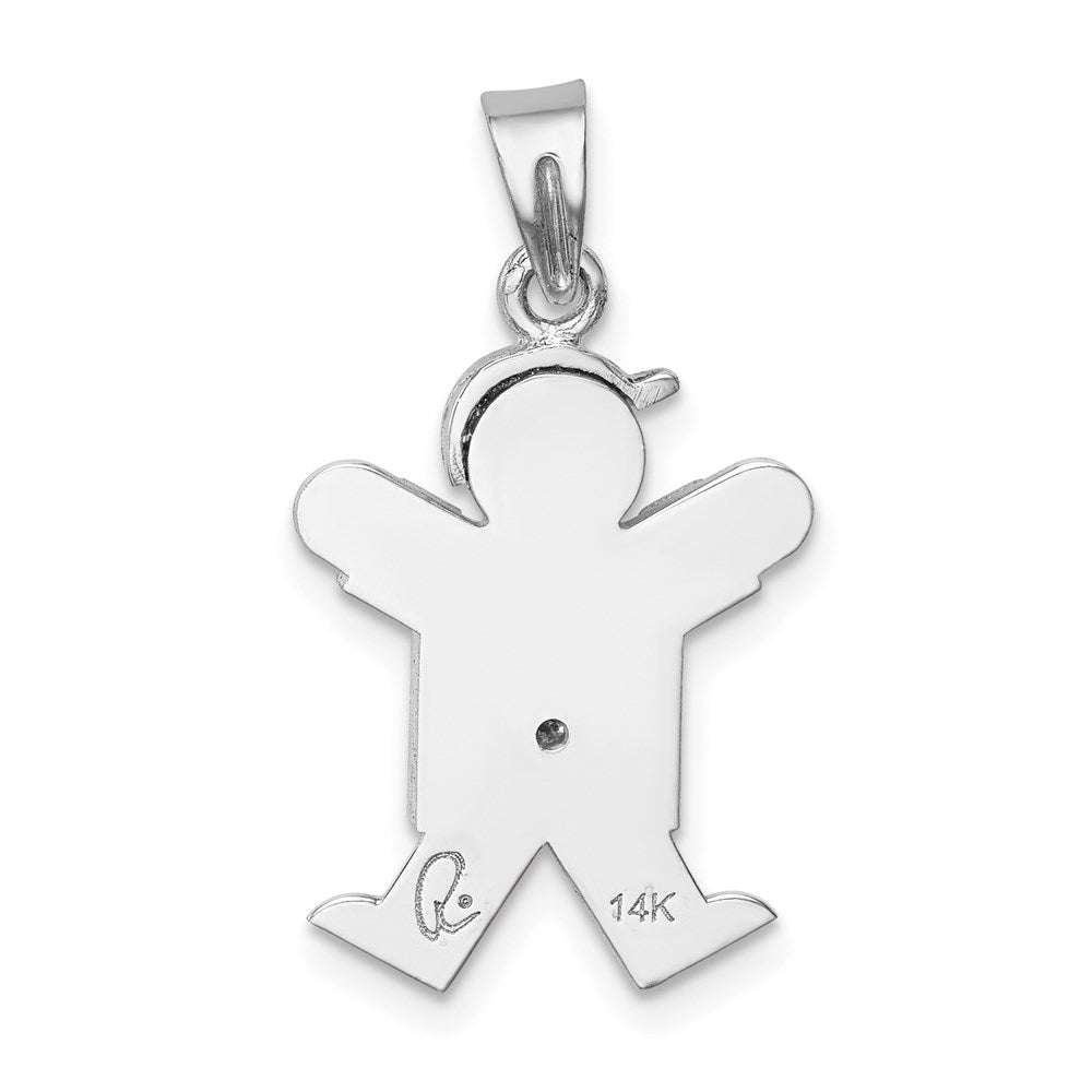 14k White Gold AA Diamond Pendant