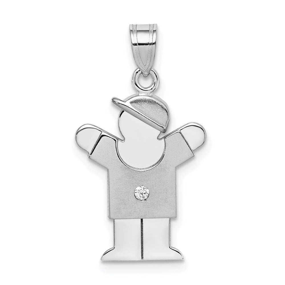 14k White Gold AA Diamond Pendant