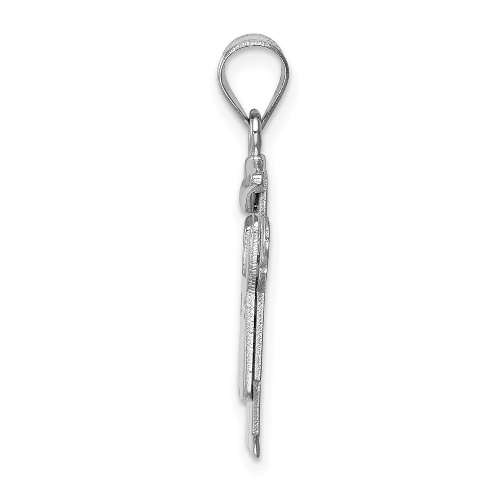 14k White Gold AAA Diamond Pendant