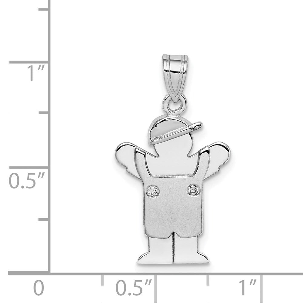 14k White Gold VS Diamond Pendant