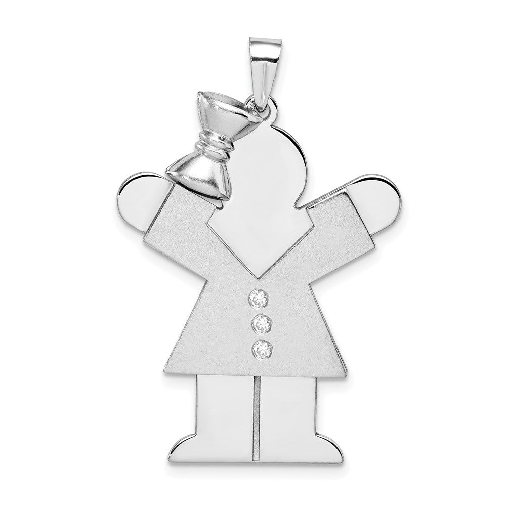 14k White Gold VS Diamond Pendant