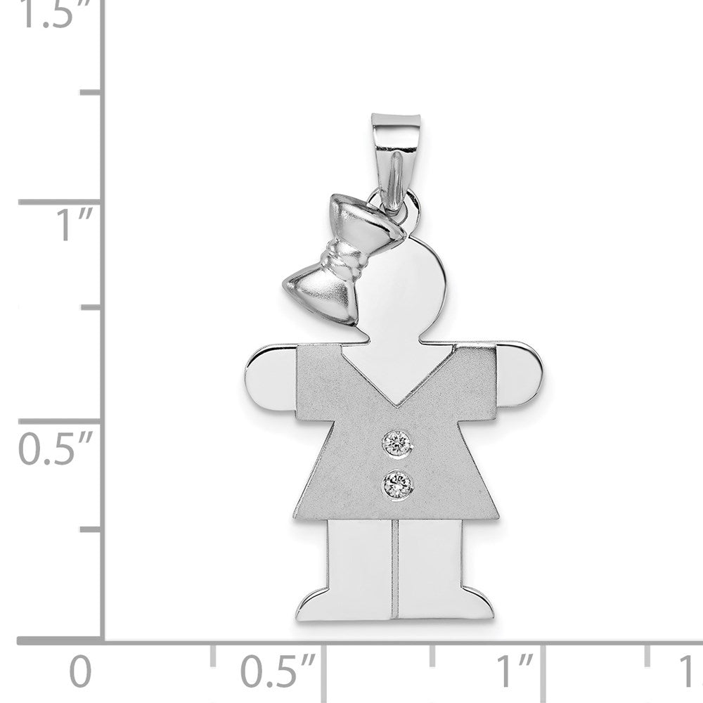 14k White Gold VS Diamond Pendant