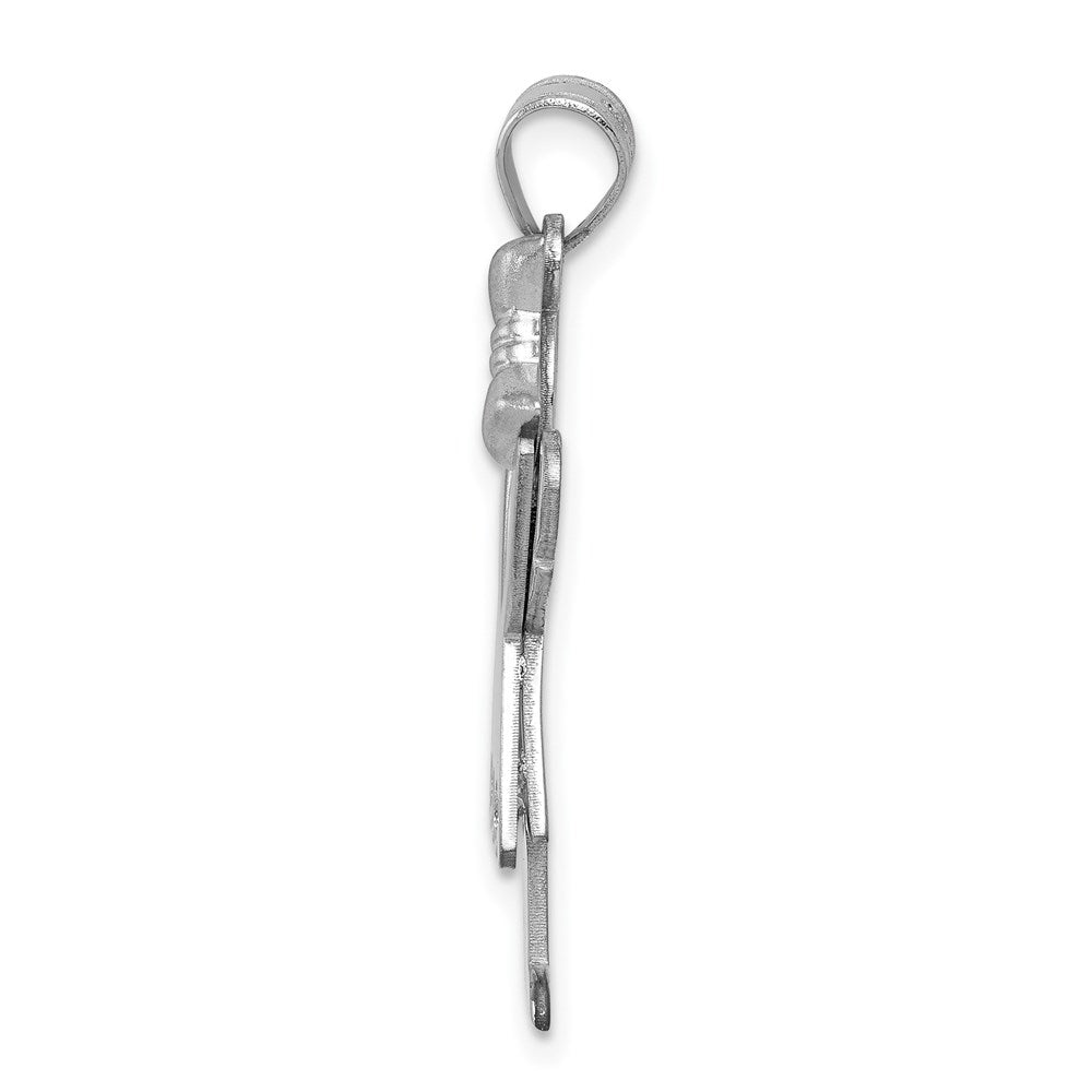 14k White Gold AAA Diamond Pendant