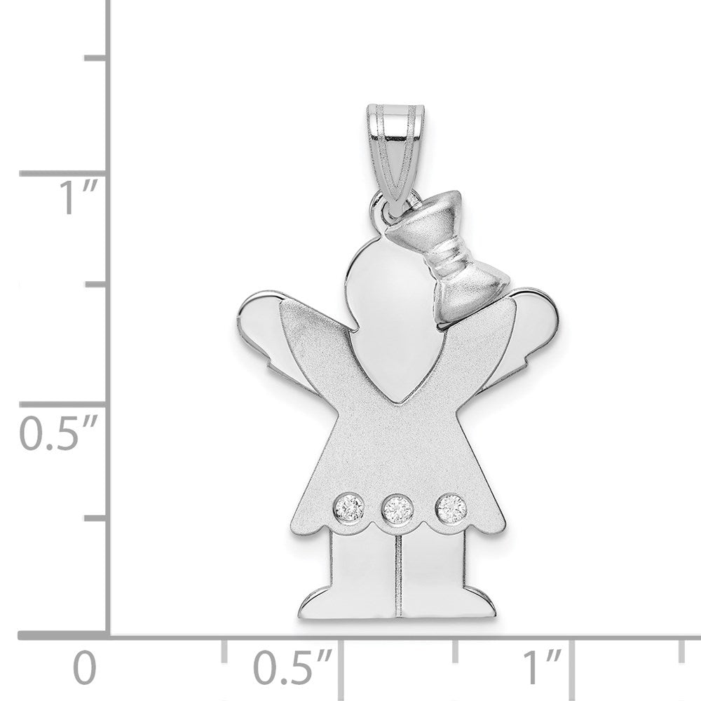 14k White Gold AAA Diamond Pendant