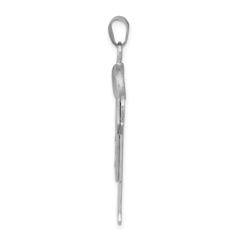 14k White Gold AAA Diamond Pendant