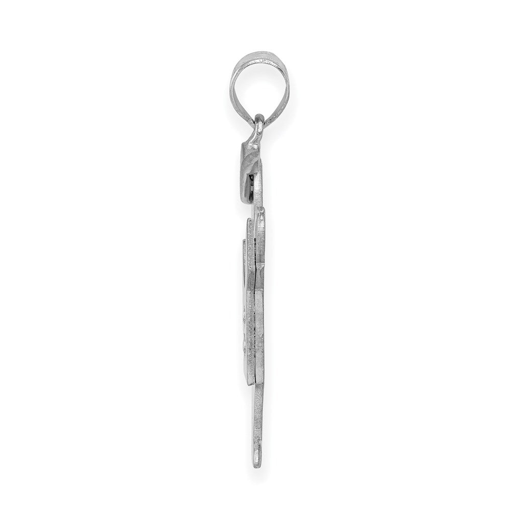 14k White Gold AAA Diamond Pendant