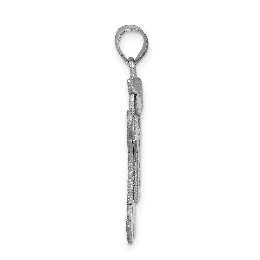 14k White Gold AAA Diamond Pendant