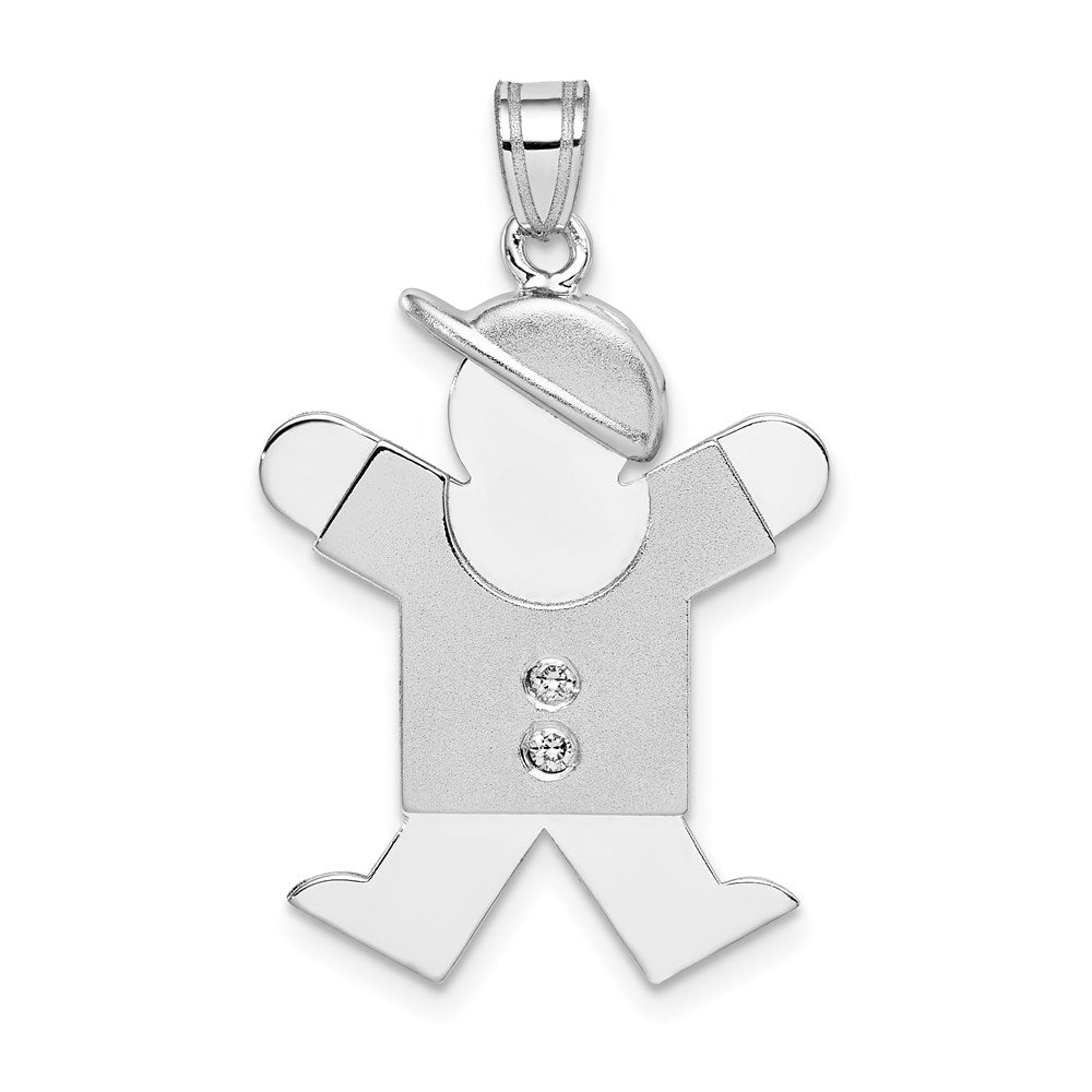 14k White Gold VS Diamond Pendant