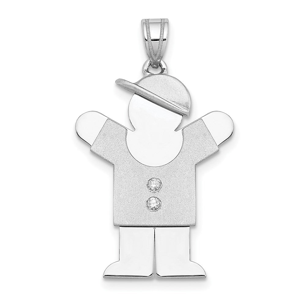 14k White Gold VS Diamond Pendant
