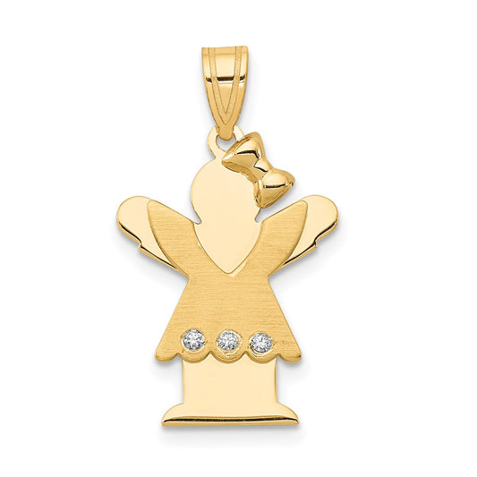14k AAA Diamond Pendant