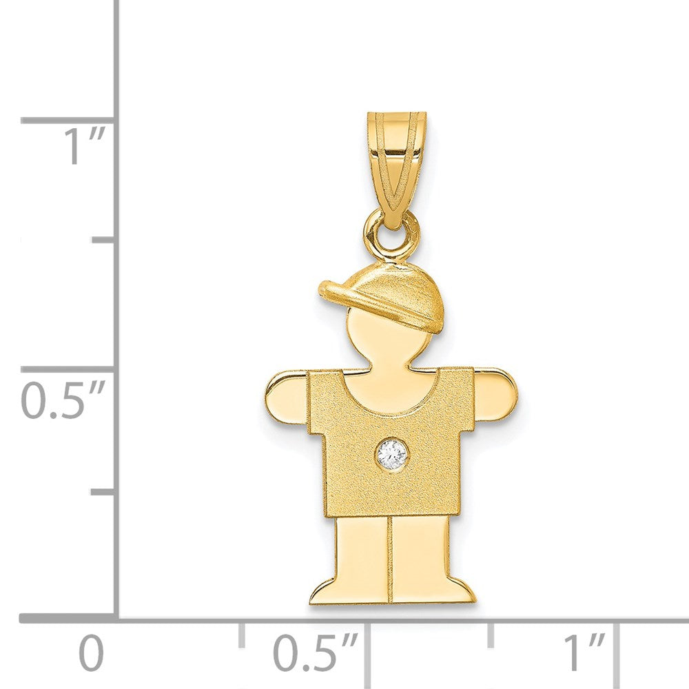 14k AAA Diamond Pendant
