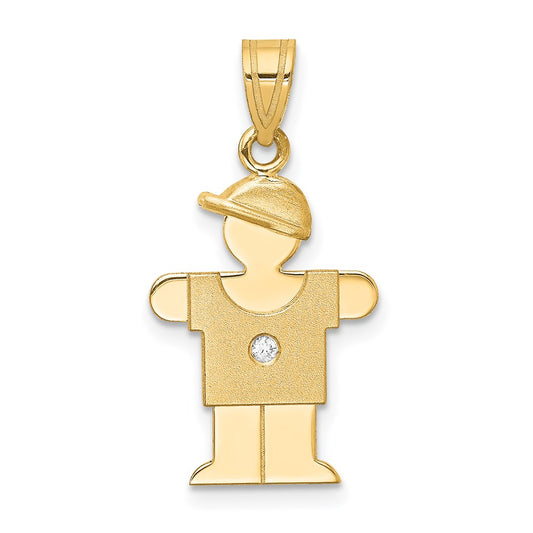 14k AAA Diamond Pendant