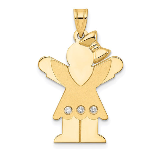14k AAA Diamond Pendant