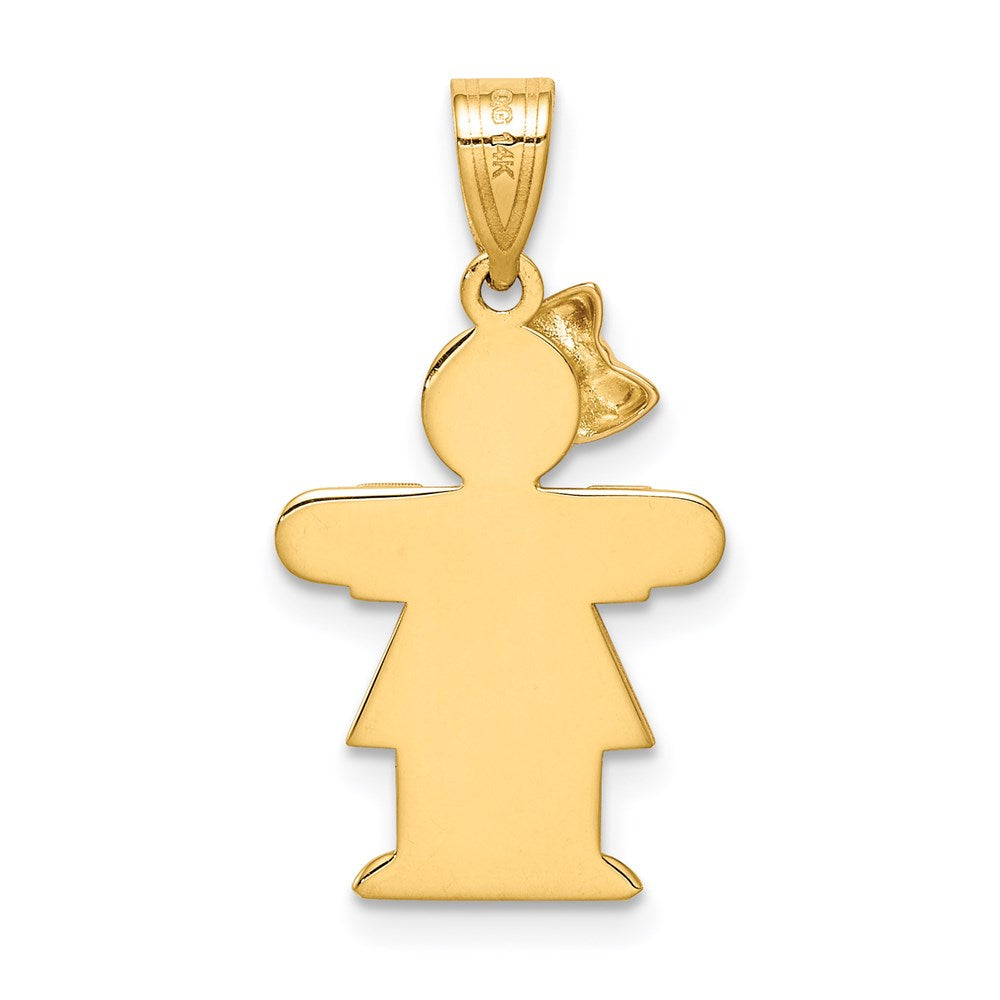 14k Two-tone AA Diamond Pendant