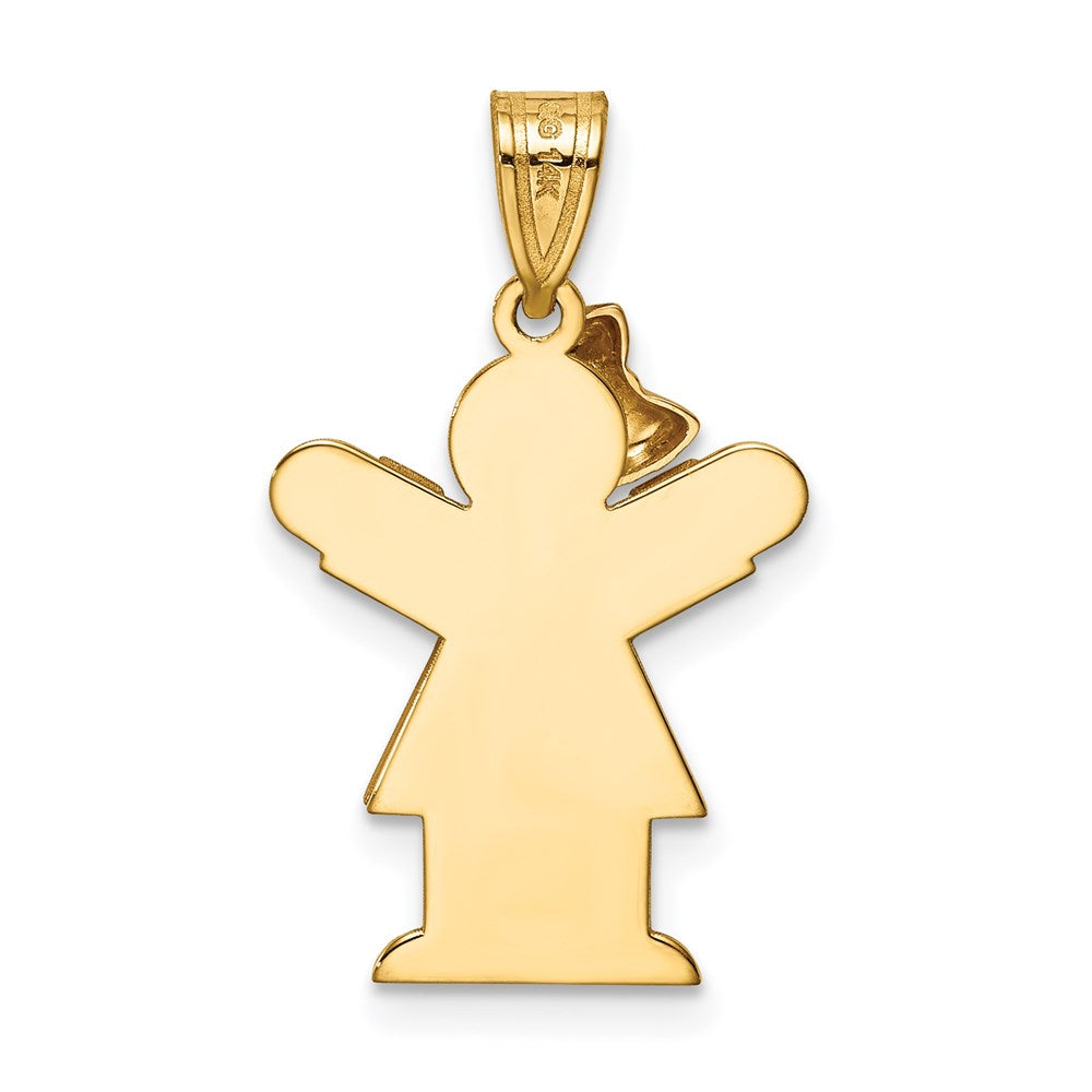 14k Two-tone AAA Diamond Pendant