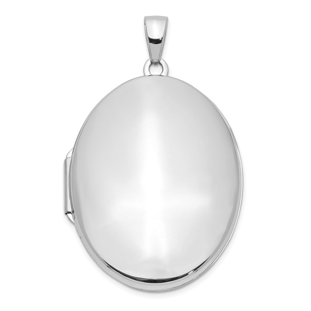 14k White Gold Oval 33mm Locket Pendant