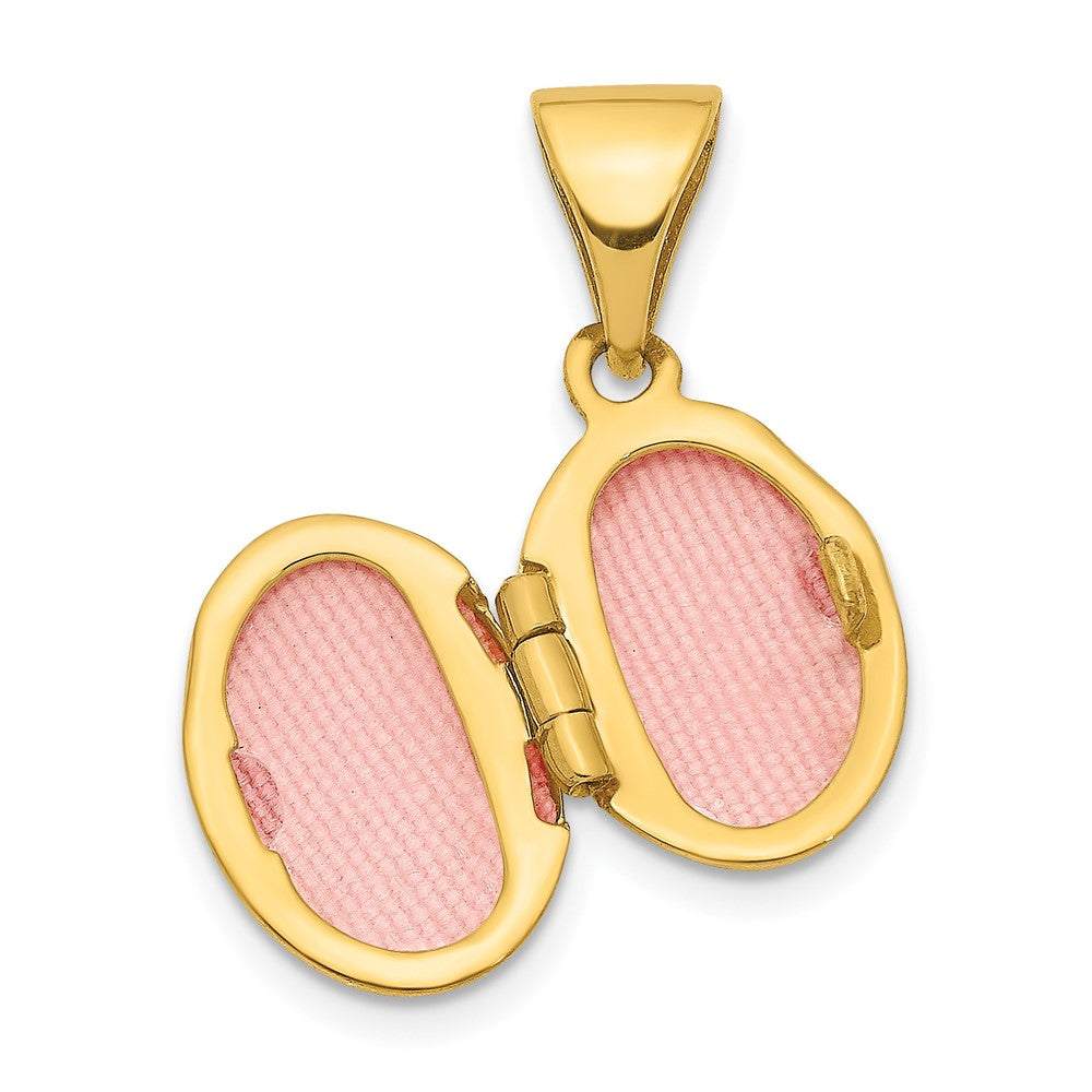 14K 12mm Oval Locket Pendant