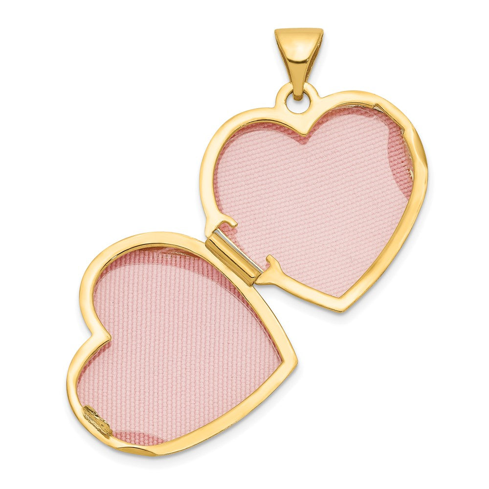 14k Yellow Gold Double Heart Locket