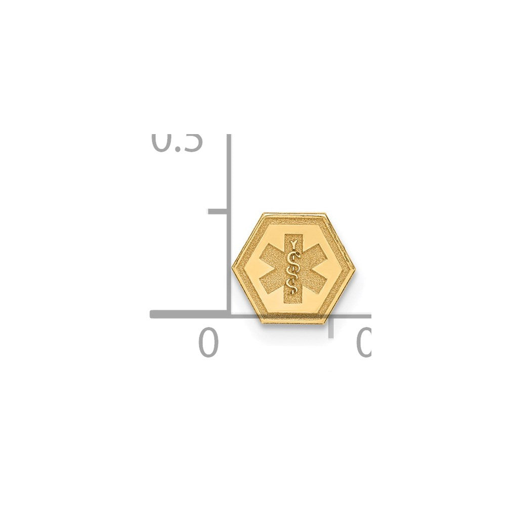 14k Non-enameled Attachable Medical Emblem Charm