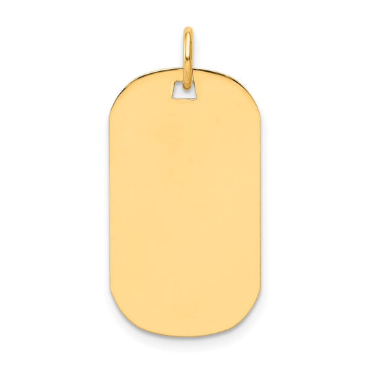 14k Plain .027 Gauge Engraveable Dog Tag Disc Charm