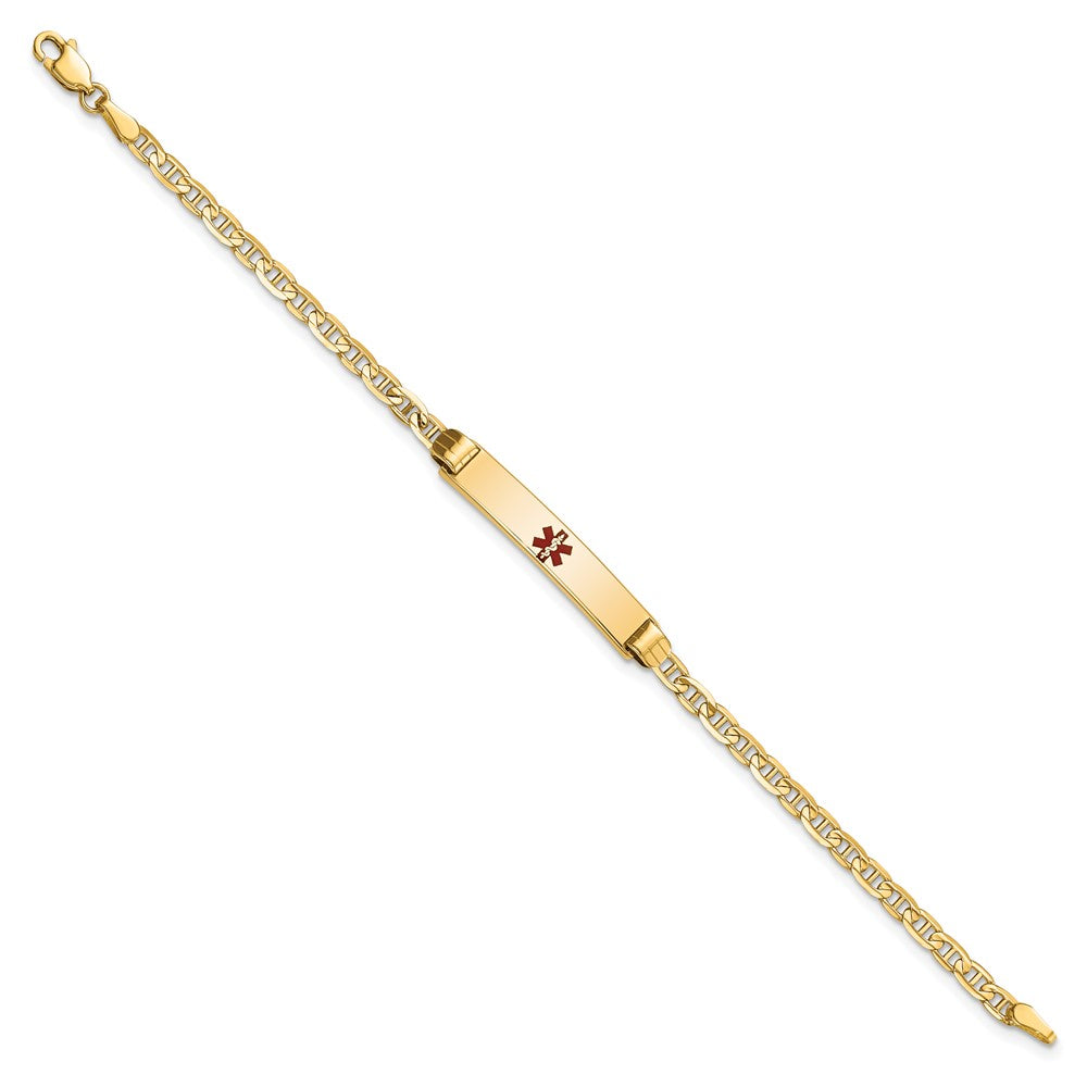 14K Medical 6 Anchor Link ID Bracelet