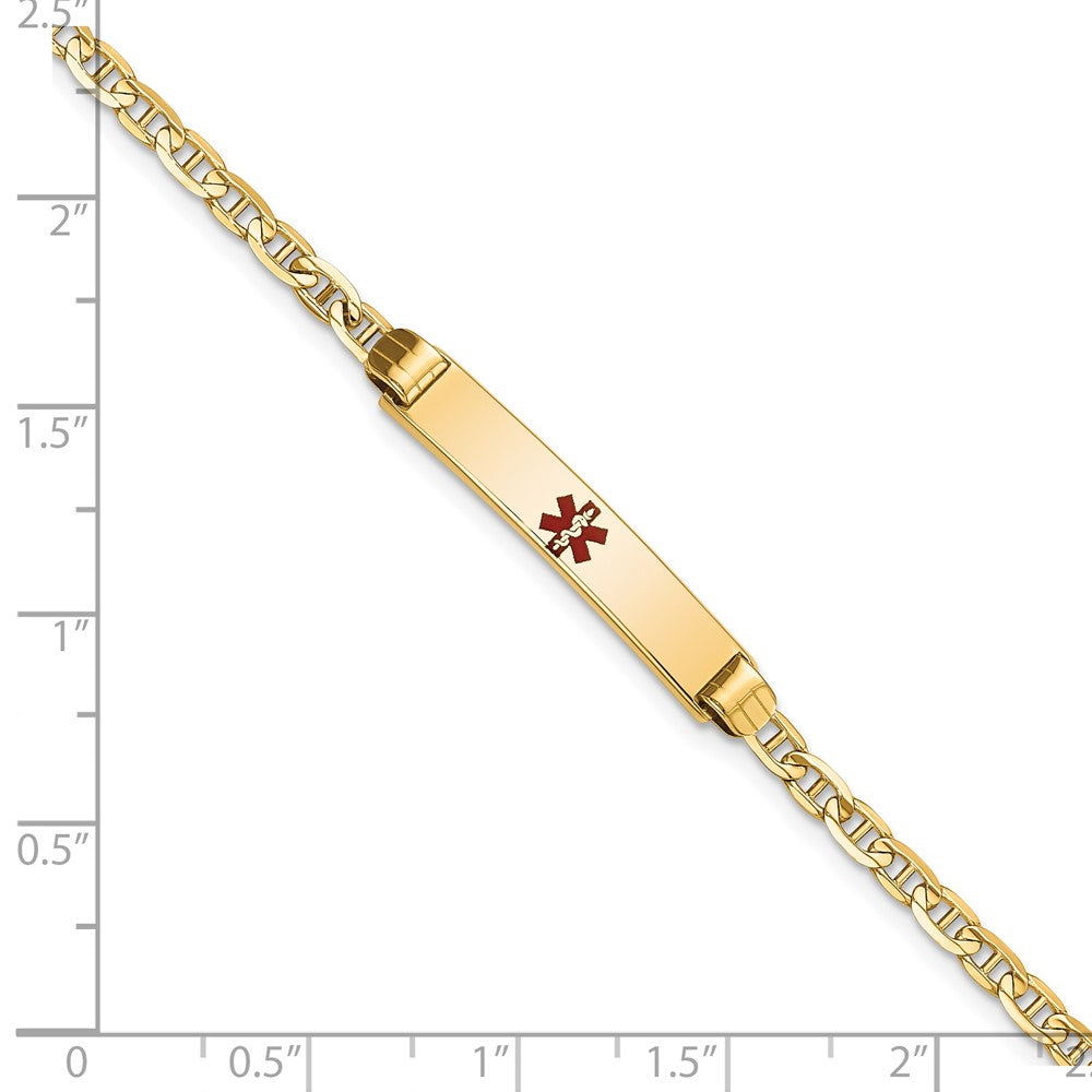 14K Medical 6 Anchor Link ID Bracelet