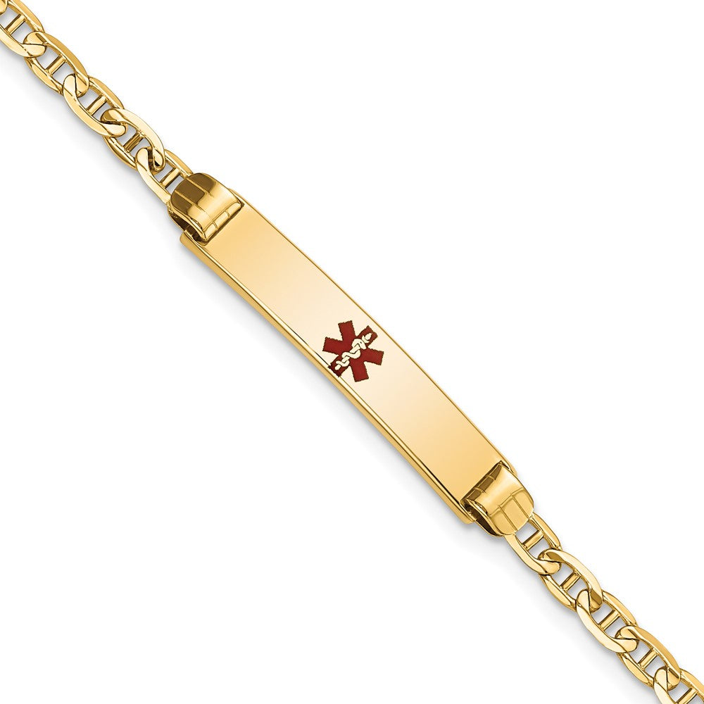 14K Medical 6 Anchor Link ID Bracelet