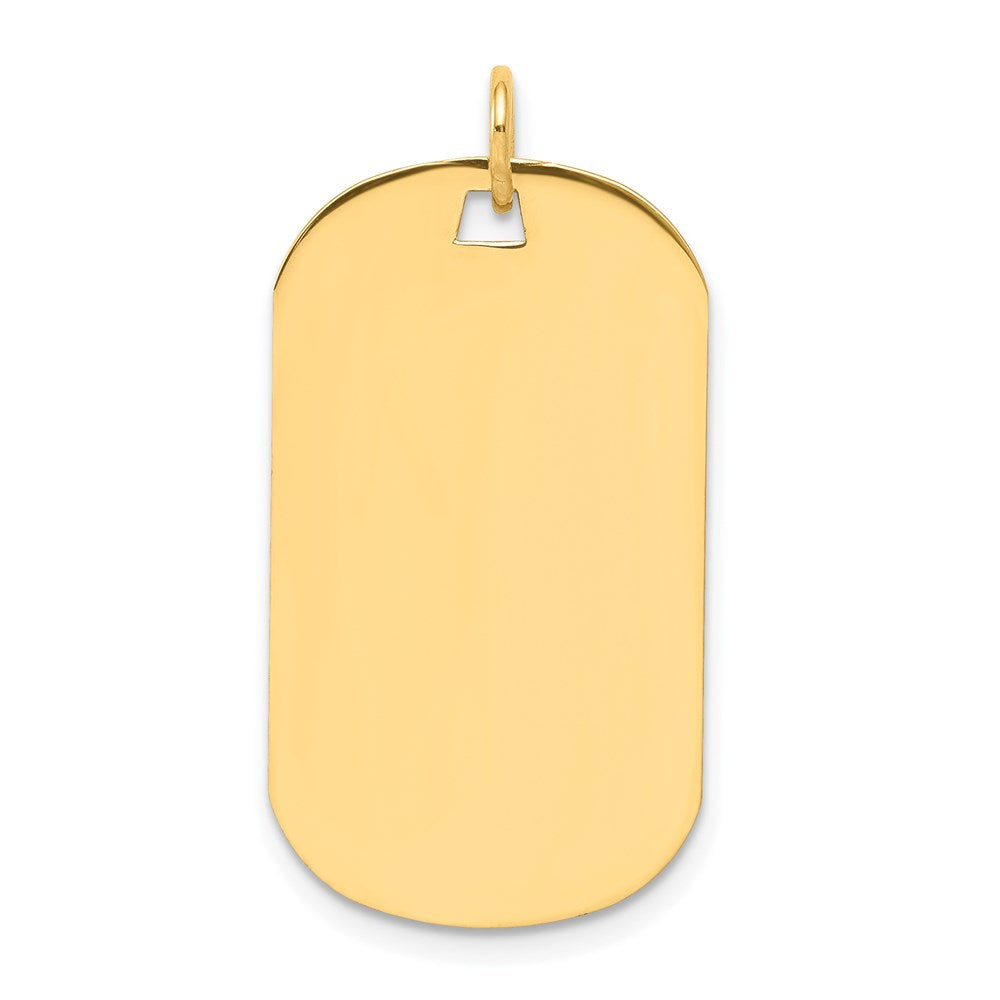 14k Plain .018 Gauge Engraveable Dog Tag Disc Charm