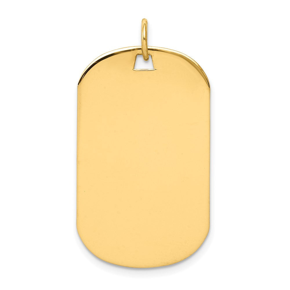 14k Plain .013 Gauge Engraveable Dog Tag Disc Charm