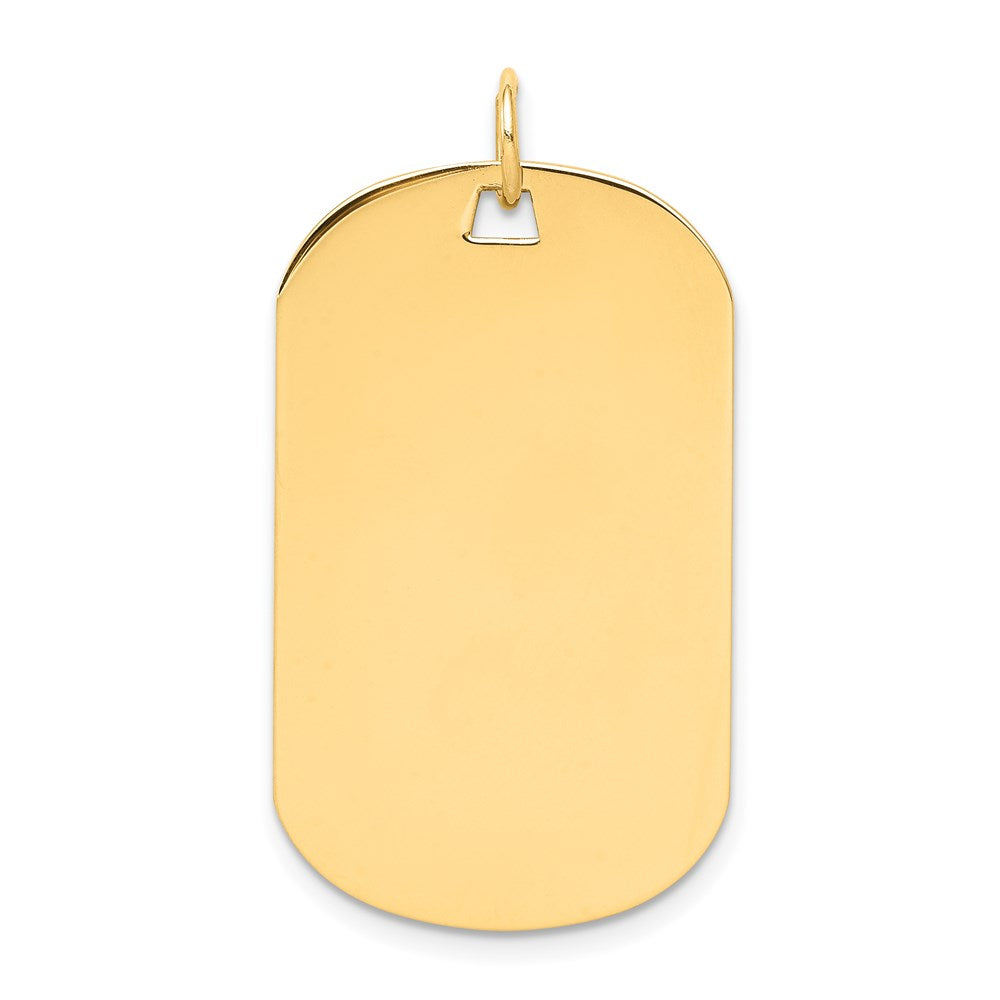 14k Plain .013 Gauge Engraveable Dog Tag Disc Charm