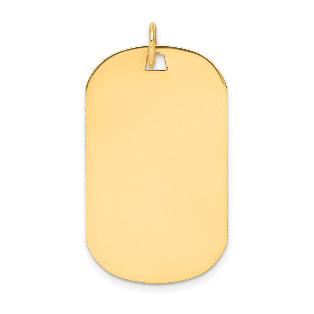 14k Plain .013 Gauge Engraveable Dog Tag Disc Charm